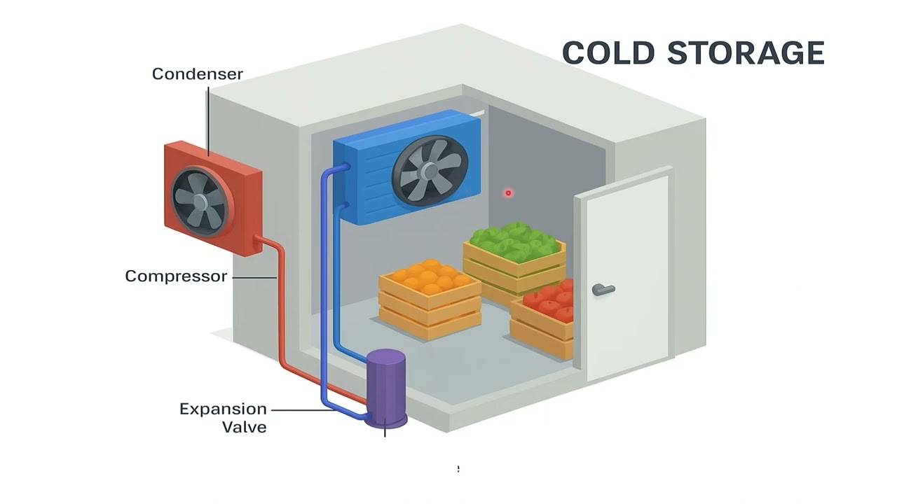 Cold storage I working I functions of components I