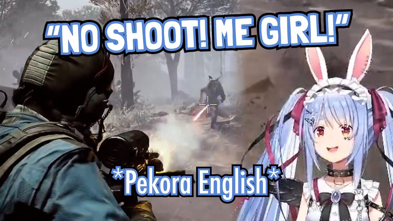 Pekora's cute English trap: baiting players with Engrish only to shoot them (gets karma)