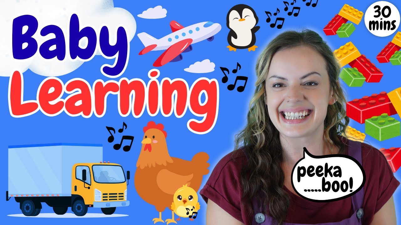 Baby Learning with Miss Katie!  Learn First Words, Signs & Gestures + Nursery Rhymes - Baby Videos