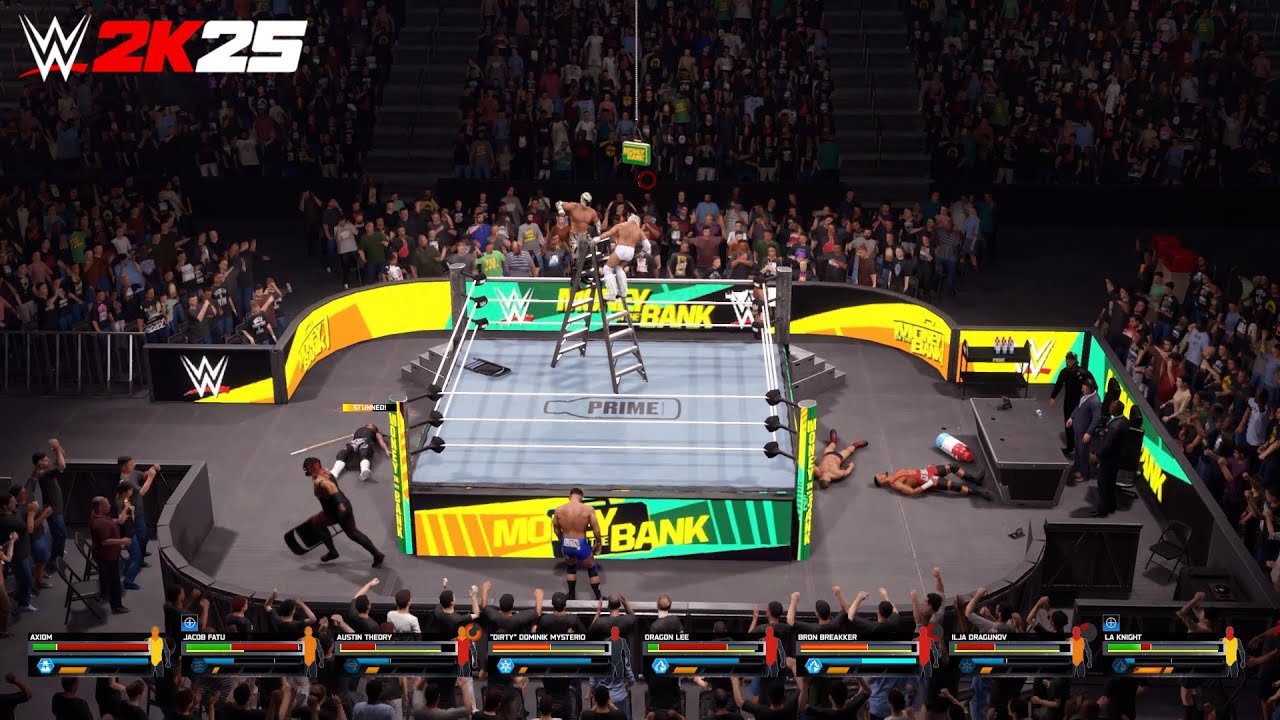 WWE 2K25 - Money in the Bank Ladder Match Gameplay