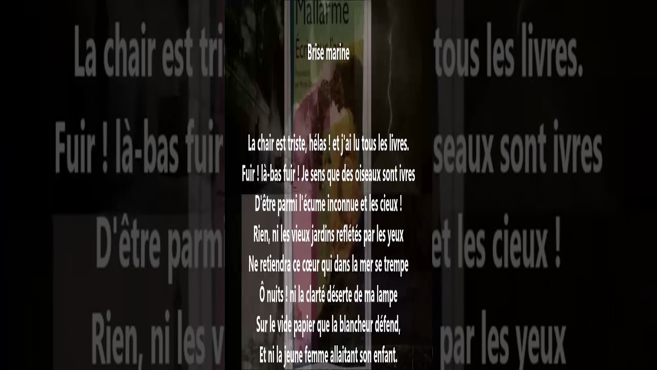 Brise marine - Stéphane Mallarmé lu par Yvon Jean