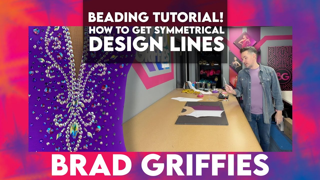 Beading Tutorial! Create Symmetrical Beaded Design Lines on any Costume!!!