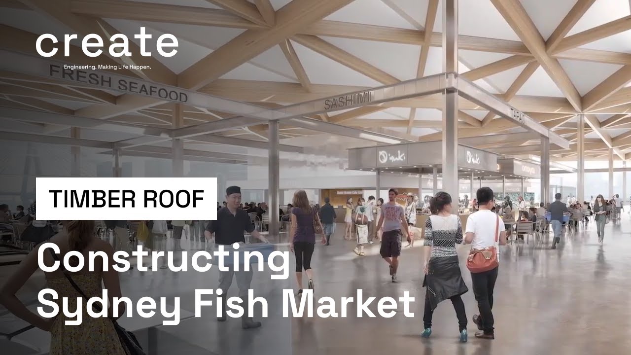 Record-breaking roof design of the new Sydney Fish Market