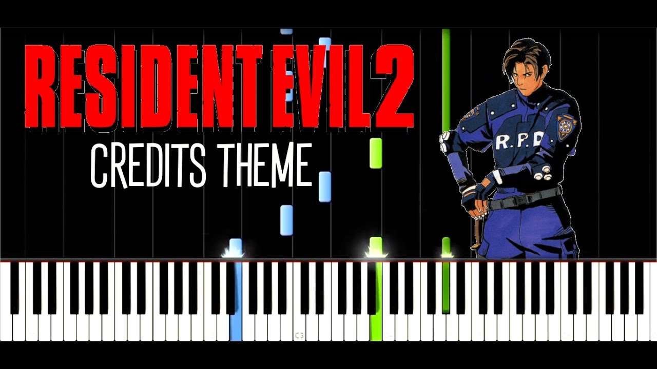Credits Theme - Resident Evil 2 OST / Synthesia Piano Tutorial