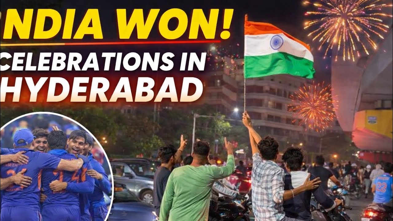 INDIA T20 WINNING MOVEMENT IN HYDERABAD 🇮🇳❤️‍🔥