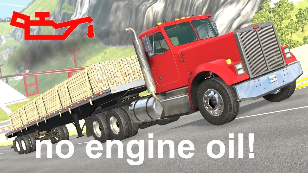 Pulling Test With No Engine Oil! BeamNG. Drive