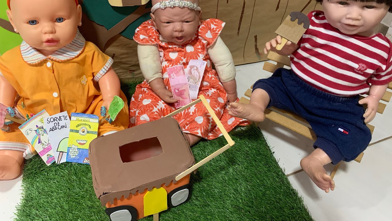 As Babys Vendendo Picolé na Praça-Fizeram Um Carrinho de￼ Picolé 💰🍦/ Milli Produções 