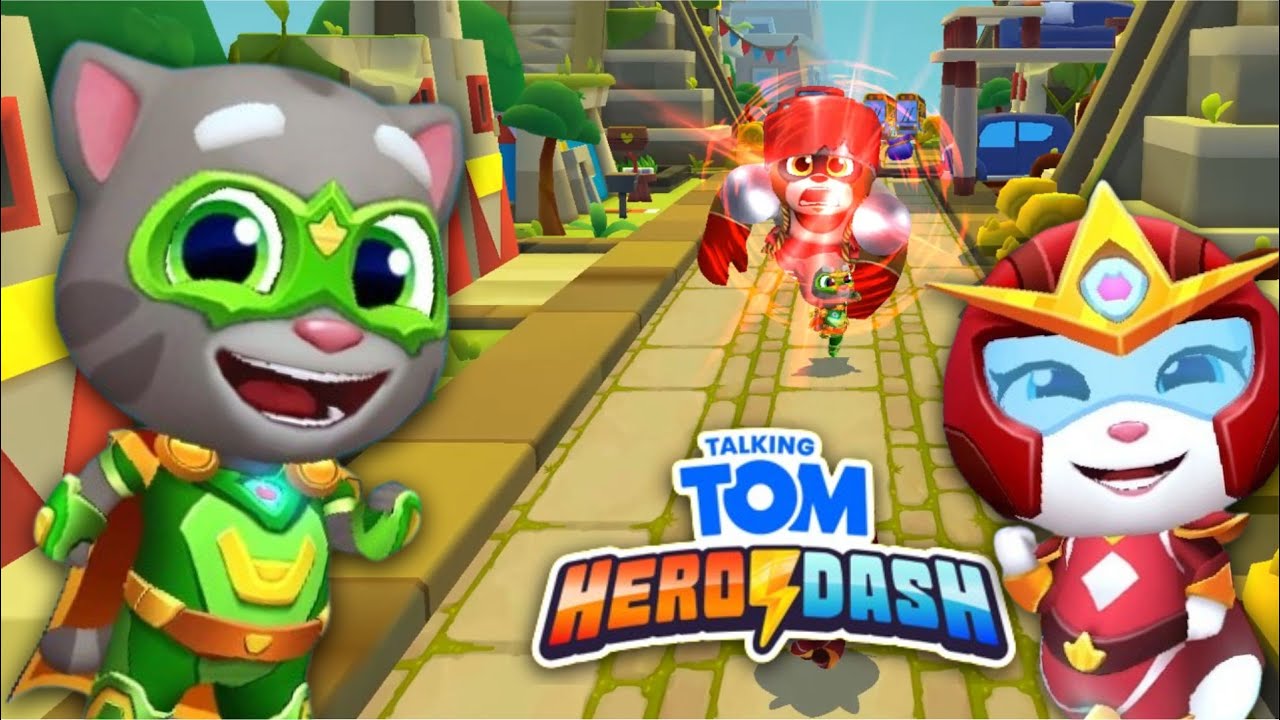 Talking Tom Hero Dash | Fire Arrow Angela | FHD Full Screen Walkthrough Gameplay