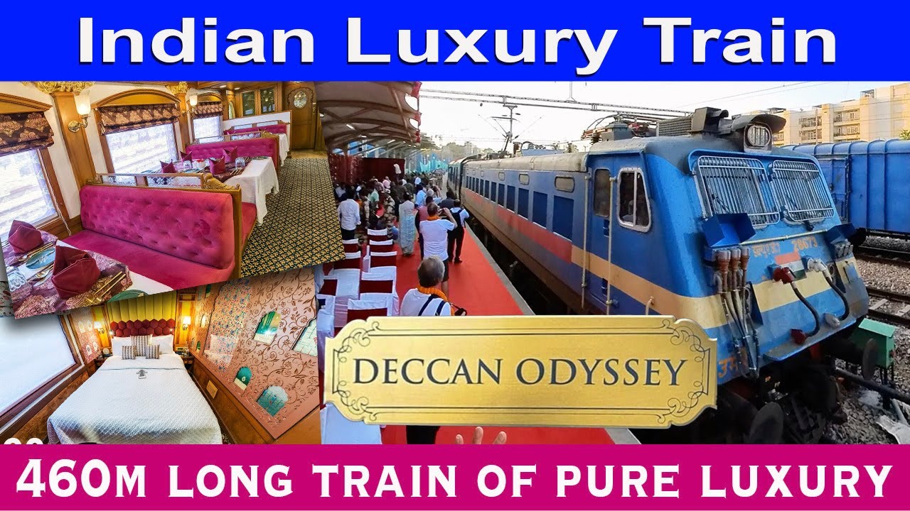 460m long pure luxury -  Deccan  Odyssey - Indian  train .  -