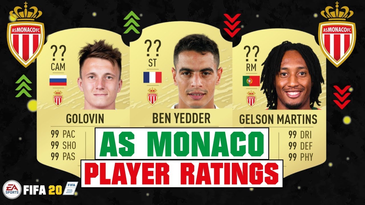 FIFA 20 | AS MONACO PLAYER RATINGS 😳🔥| FT. BEN YEDDER, GOLOVIN, GELSON MARTINS... etc