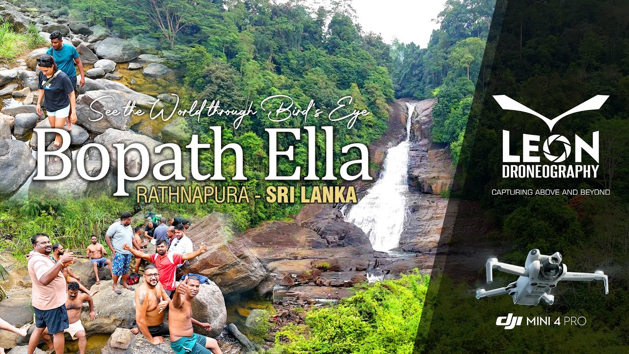Bopath Ella Falls සුන්දර බෝපත් ඇල්ල from the Sky | DJI Mini 4 Pro Drone Footage