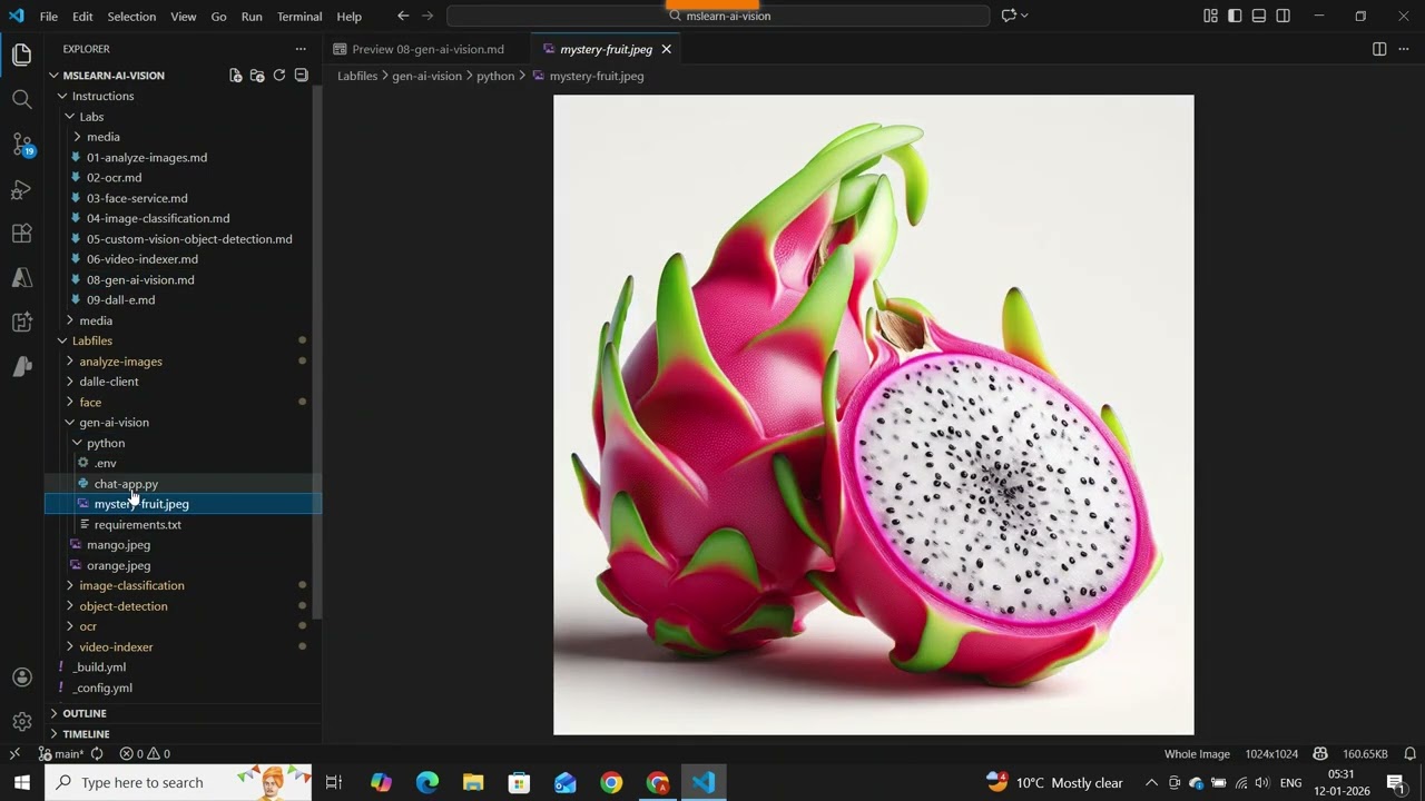 AI102 Lab31   Develop a Vision Enabled Chat App