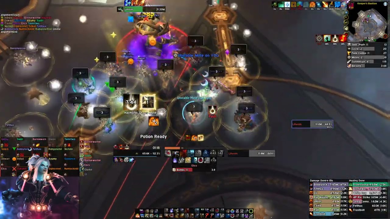 Angered vs Lihuvim Mythic - Fire Mage PoV