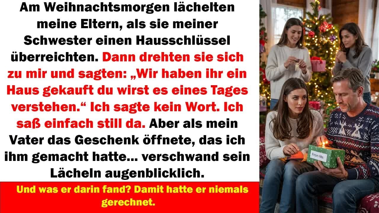 Sie schenkten meiner Schwester ein Haus bis mein Vater mein Geschenk öffnete und alles kippte