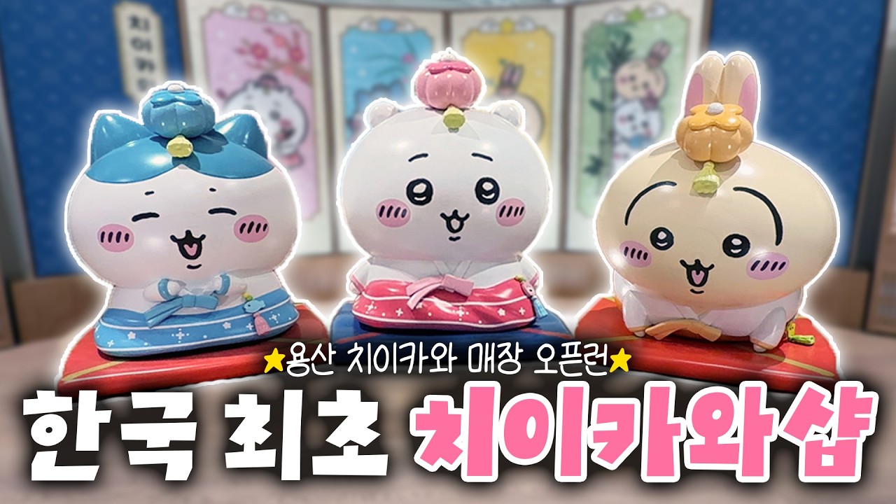 국내 최초로 용산에 생긴 치이카와샵에서 40만원 쓰고 온 후기🩷🩵💛