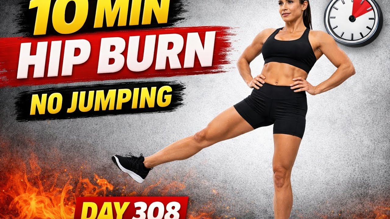 Slim Your Hips in 10 Minutes Daily | Beginner Friendly #motivation #hips#homeexercise #hipfatloss 