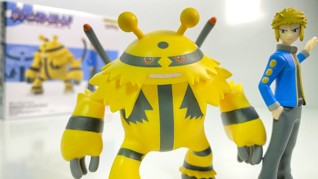 ポケモンスケールワールド シンオウ地方 デンジ＆エレキブル 開封 Pokemon scale world Sinnoh Region Volkner ＆ Electivire Figure 食玩