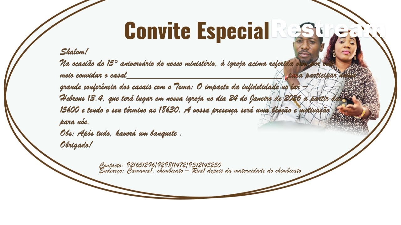 CONFEÊRENCIA DOS CASAIS, TEMA: INFIDELIDADE CONJUGAL