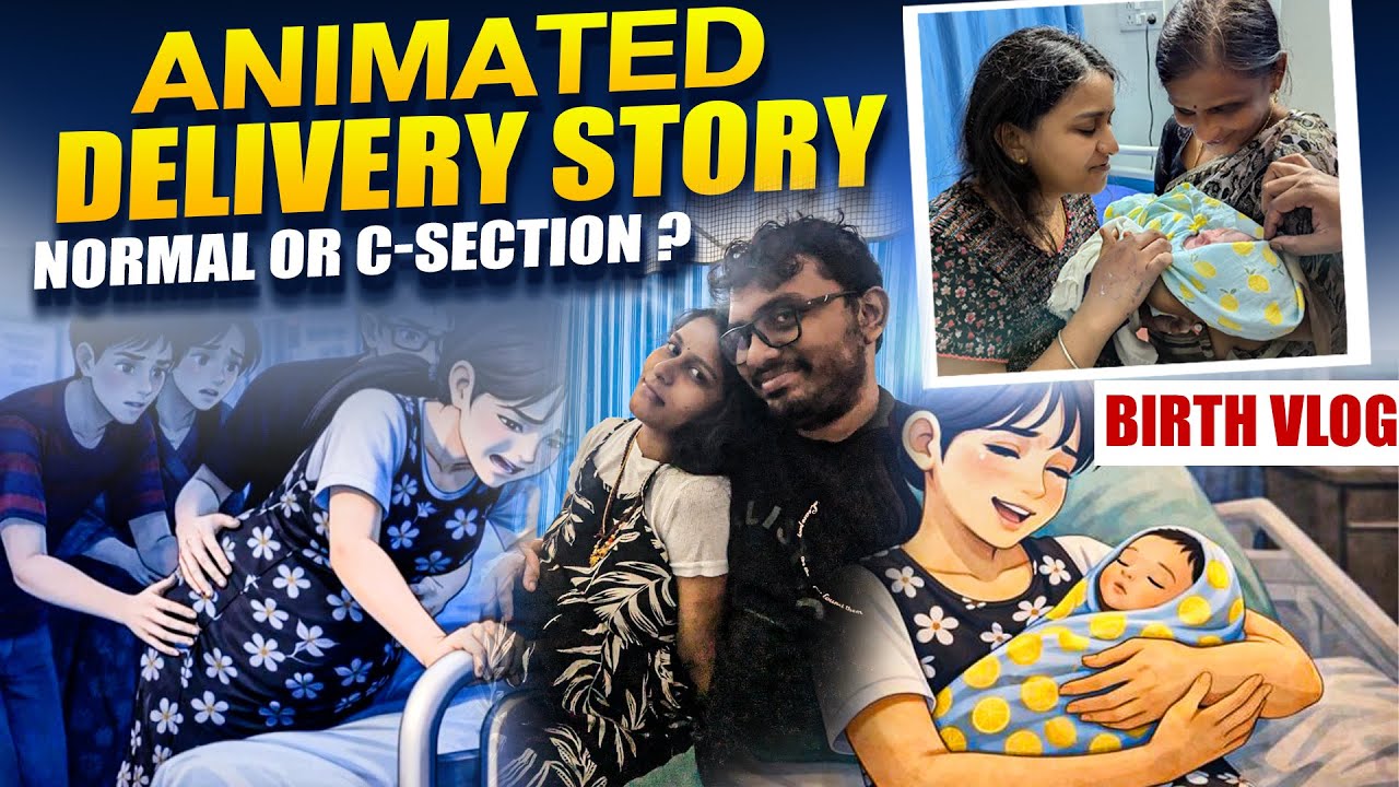 Delivery Vlog || Animated birth story || Normal or C-Section 