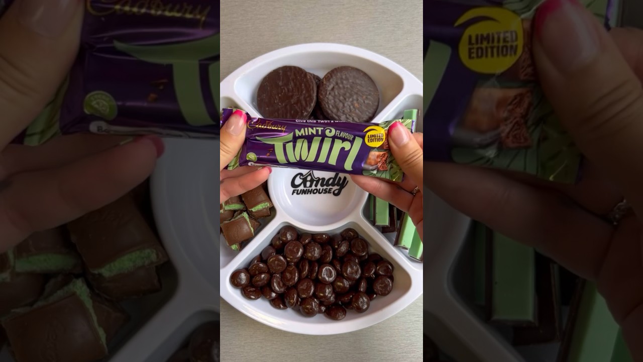 ASMR Mint Chocolate Platter #shorts #short #chocolate #mint #asmr #platter #candy #candyfunhouse