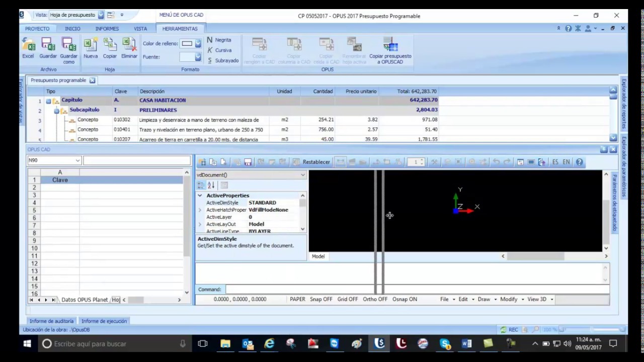 NÚMEROS GENERADORES: OPUS CAD DE MOD 1