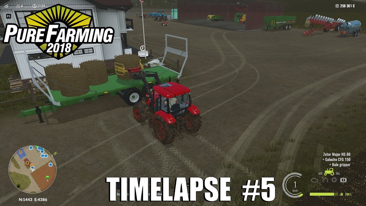 Pure Farming 2018| Straw Bales | Timelapse #5