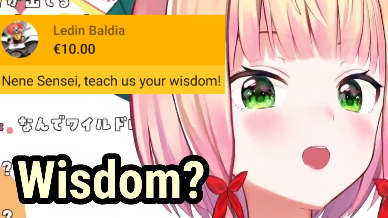 Nene sharing her very important wisdom to us