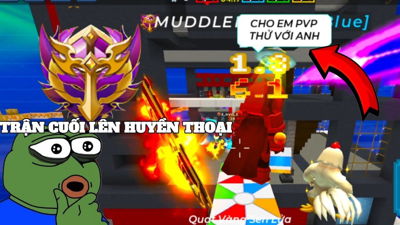 (Blockman Go) Bedwars: Trận Cuối Lên Huyền Thoại Gặp Fans Rủ Solo Và Cái Kết