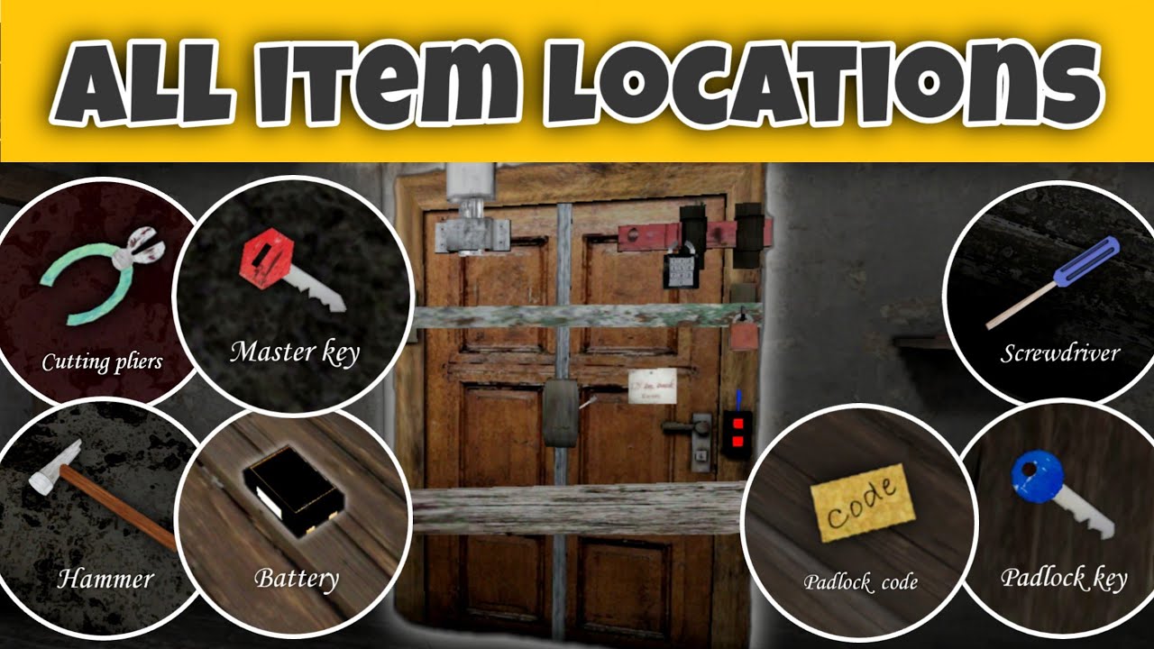 How to Find All Item Locations & Uses for Door Escape in Granny 1 - Updated (2025) Walkthrough