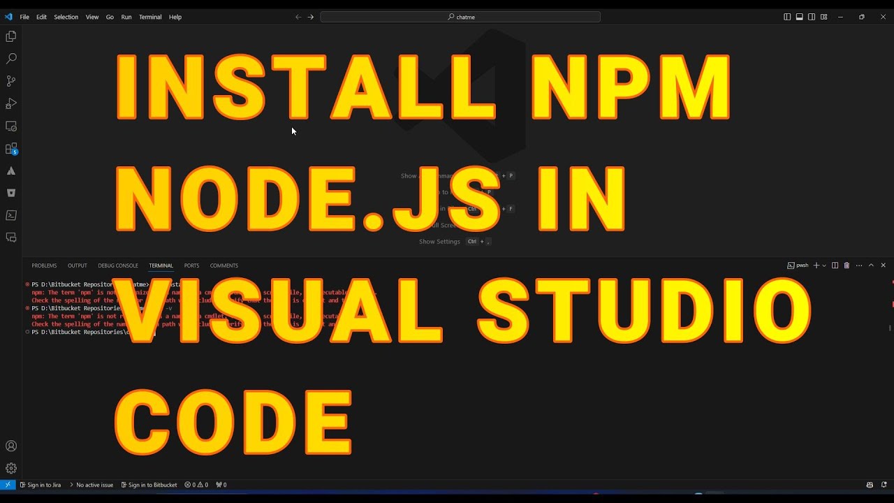 КАК УСТАНОВИТЬ NPM NODEJS В VISUAL STUDIO CODE