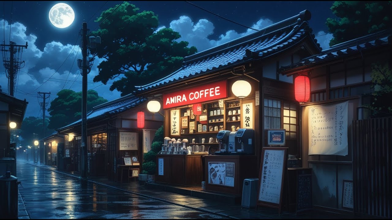 Lofi Beats in Rainy 90s Coffee Shop ☔ Study Music with Warm Retro Ambience
