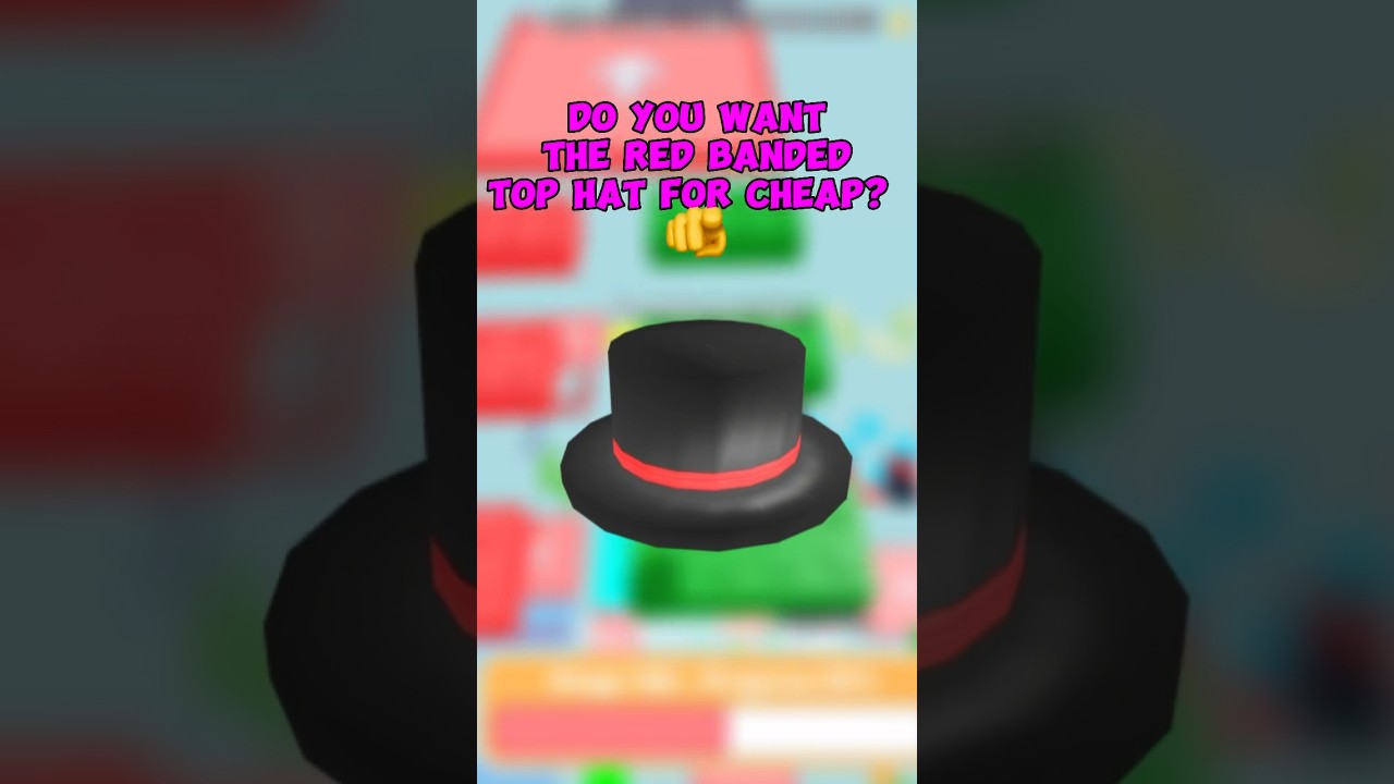 Fake Roblox Limited UGC Red Banded Top Hat for ONLY 150 robux #shorts #roblox #tutorial