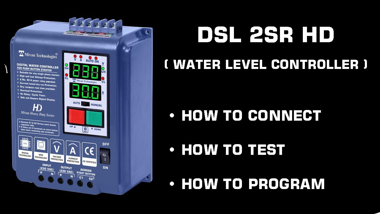 DSL 2SR HD, How to connect with push button starter, How to test and program the device 
