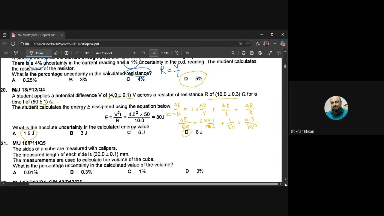 Solved Mcqs Uncertainity | AS ALevel physics 9702