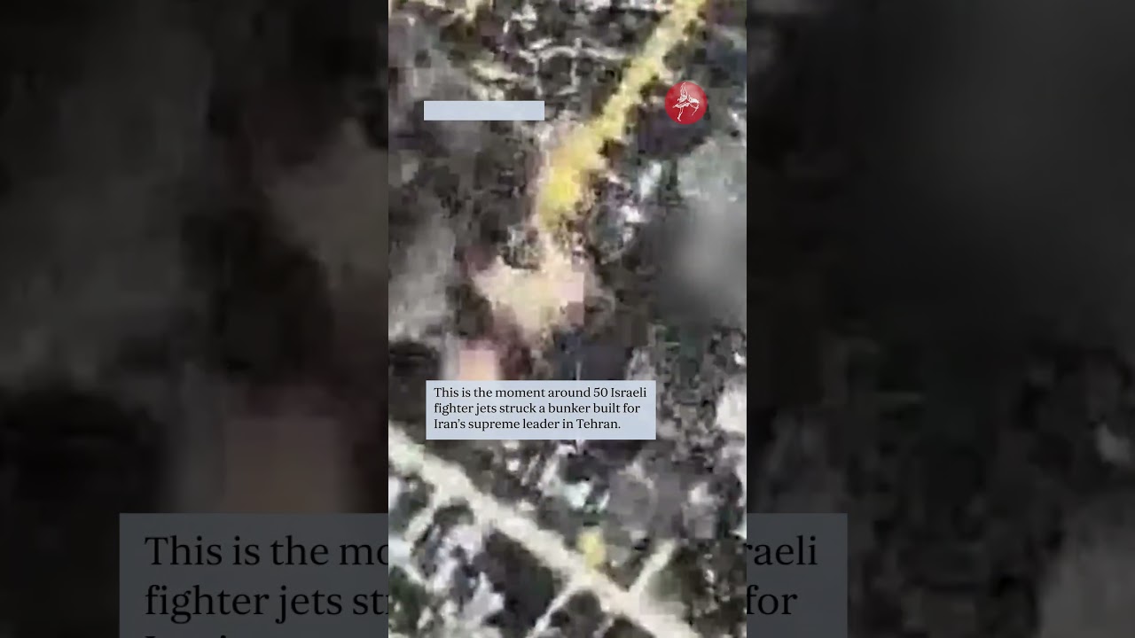 Moment 50 Israeli jets hit Khamenei's bunker in Tehran