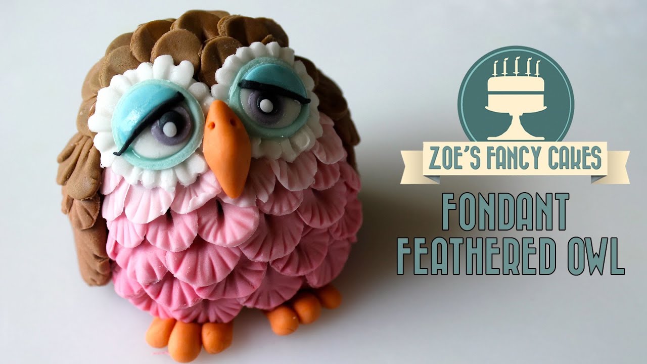 How to make a fondant feathered owl How To Cake Tutorial