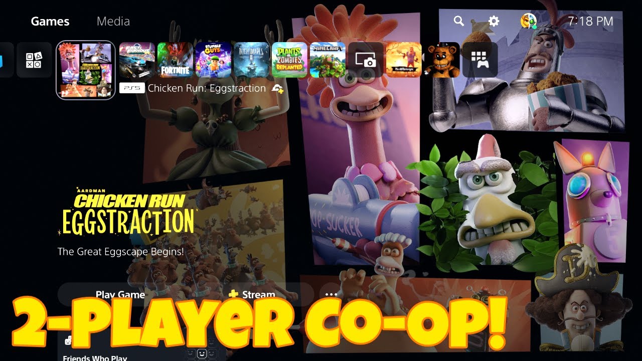 Chicken Run: Eggstraction — совместный игровой процесс для 2 игроков на PS5!