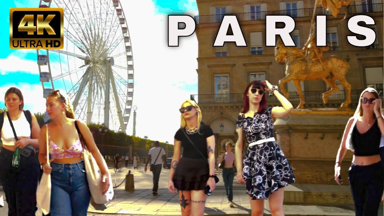 Paris, France 🇫🇷 -  Summer Walking Tour 4K - July  2022 - 30°C