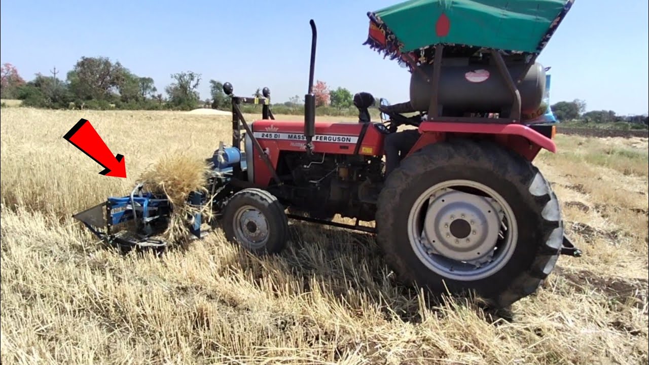 Tractor Front Mounted Reaper Binder || BCS Reaper Binder || #reaper #masseyferguson #tractorvideo 