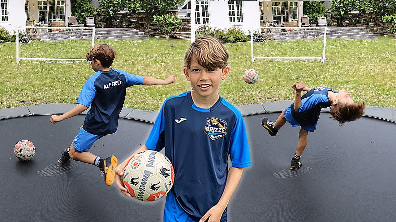TRAMPOLIN FODBOLD MED UNGE ALFRED!