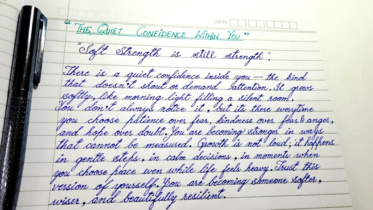 Quiet Confidence 🗿⚱️| Beautiful Fountain Pen Handwriting