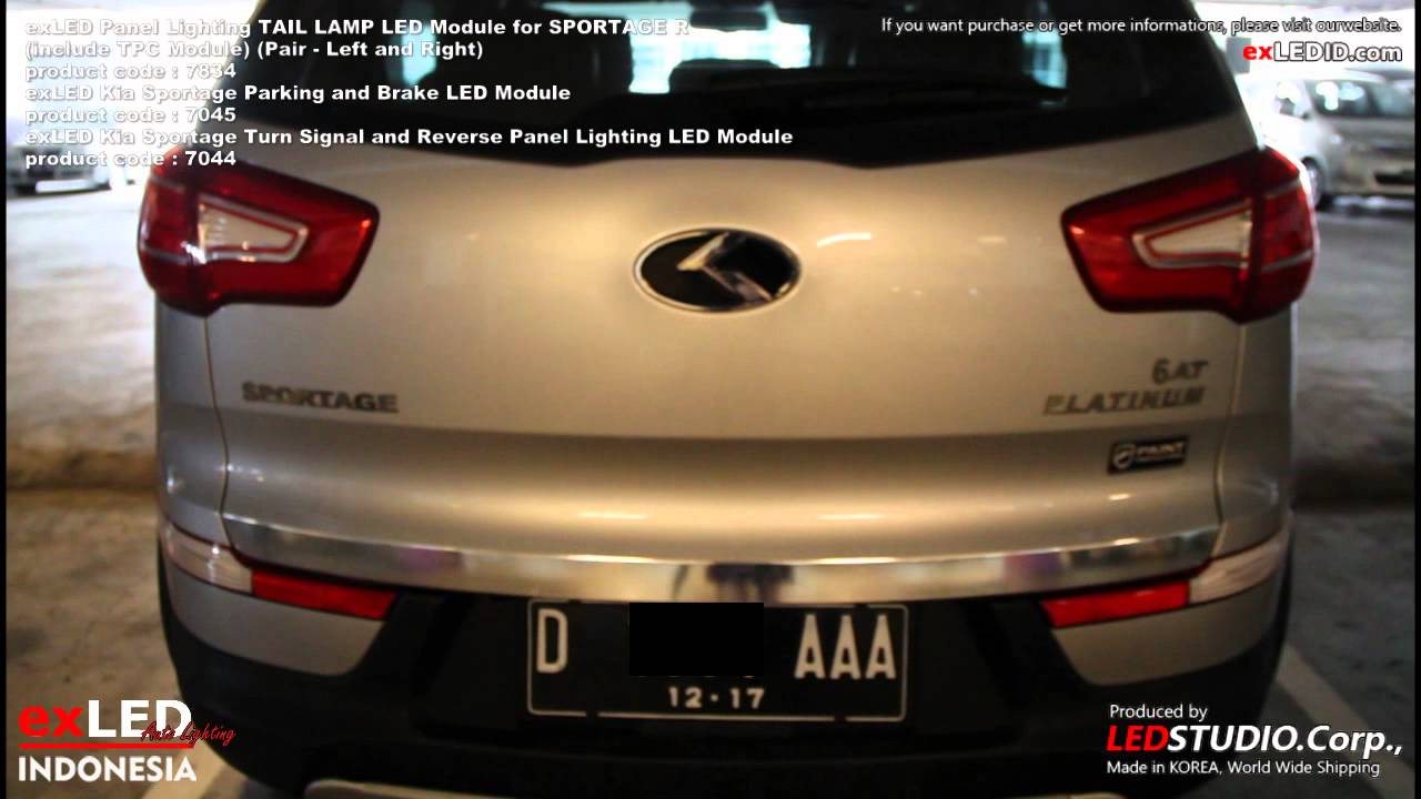 Kia Sportage Full LED Taillight and Rear Reflector