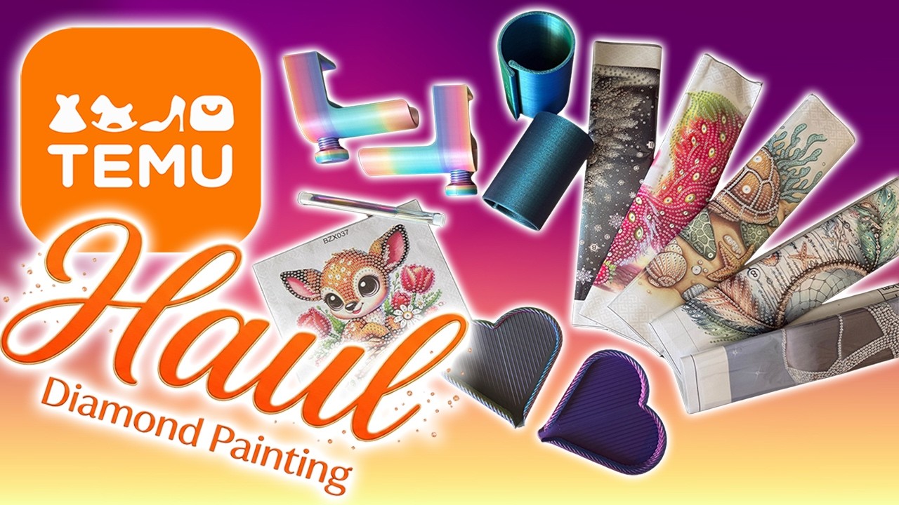 WOW! XXL TEMU HAUL 😍 – Diamond Painting 3D Druck Zubehör & Spezialsteine Bilder 💎