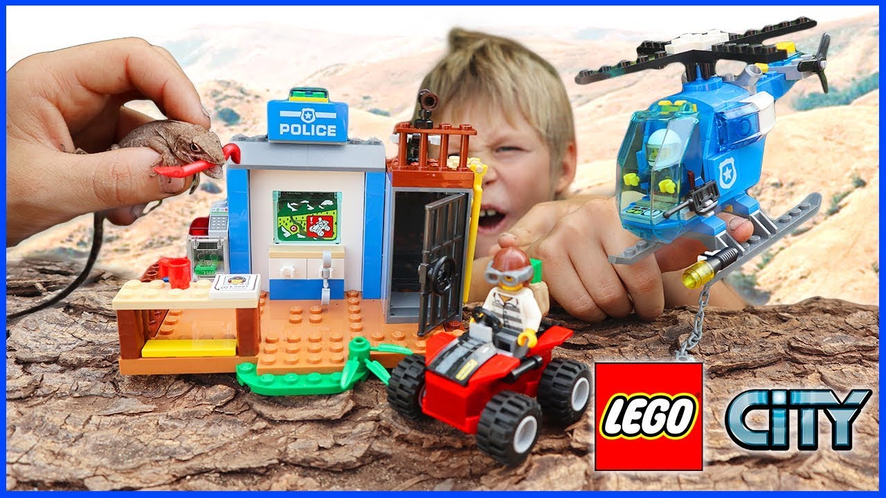 Lego City REAL LIZARD Jail Break - Mountain Police Chase Set