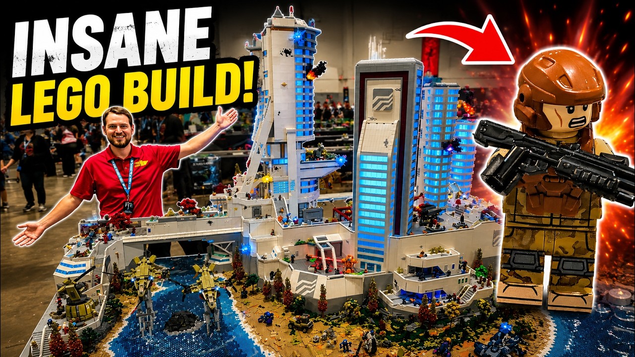 23 People Build Huge LEGO Halo: Reach New Alexandria City