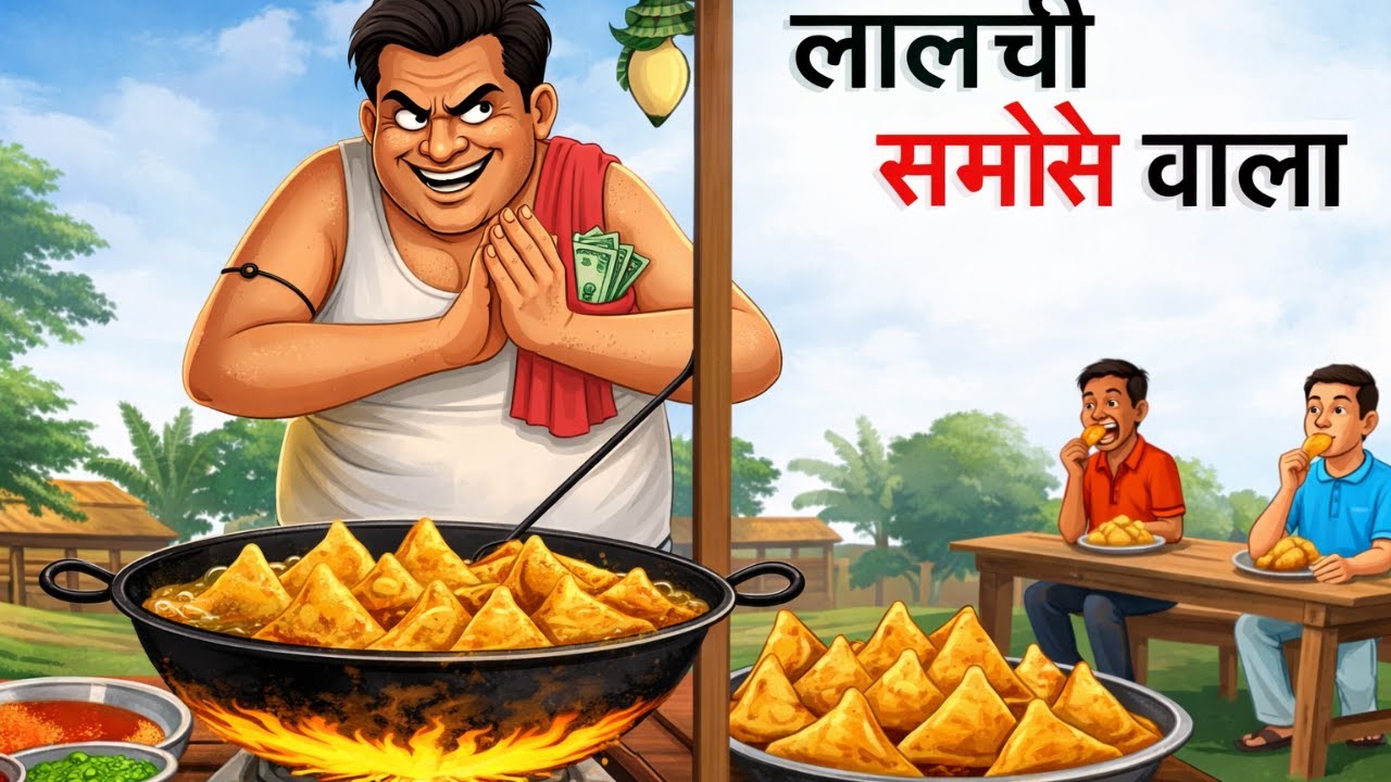 लालची समोसे वाला | LALCHI SAMOSE WALA | HINDI STORIES