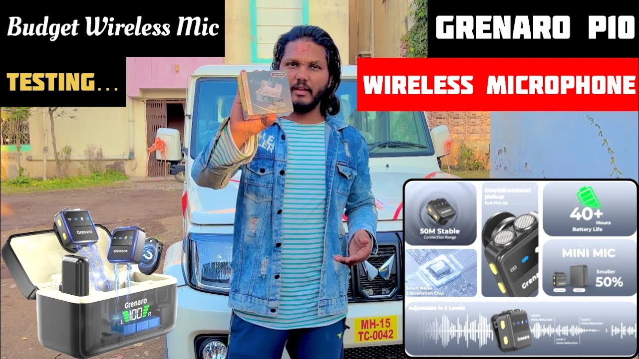 Best Grenaro Wireless Microphone For Youtube Videos Testing.. ईतका स्वस्त आणि Quality 😱