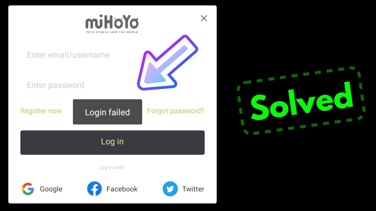 Fix genshin impact facebook login problem | Login failed | Logging in Error Version 1.6