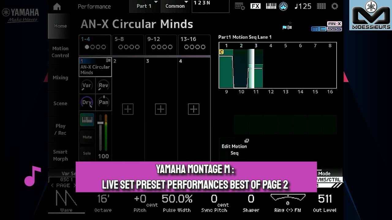 Yamaha Montage M | Live Set Presets page 2 demo sound only