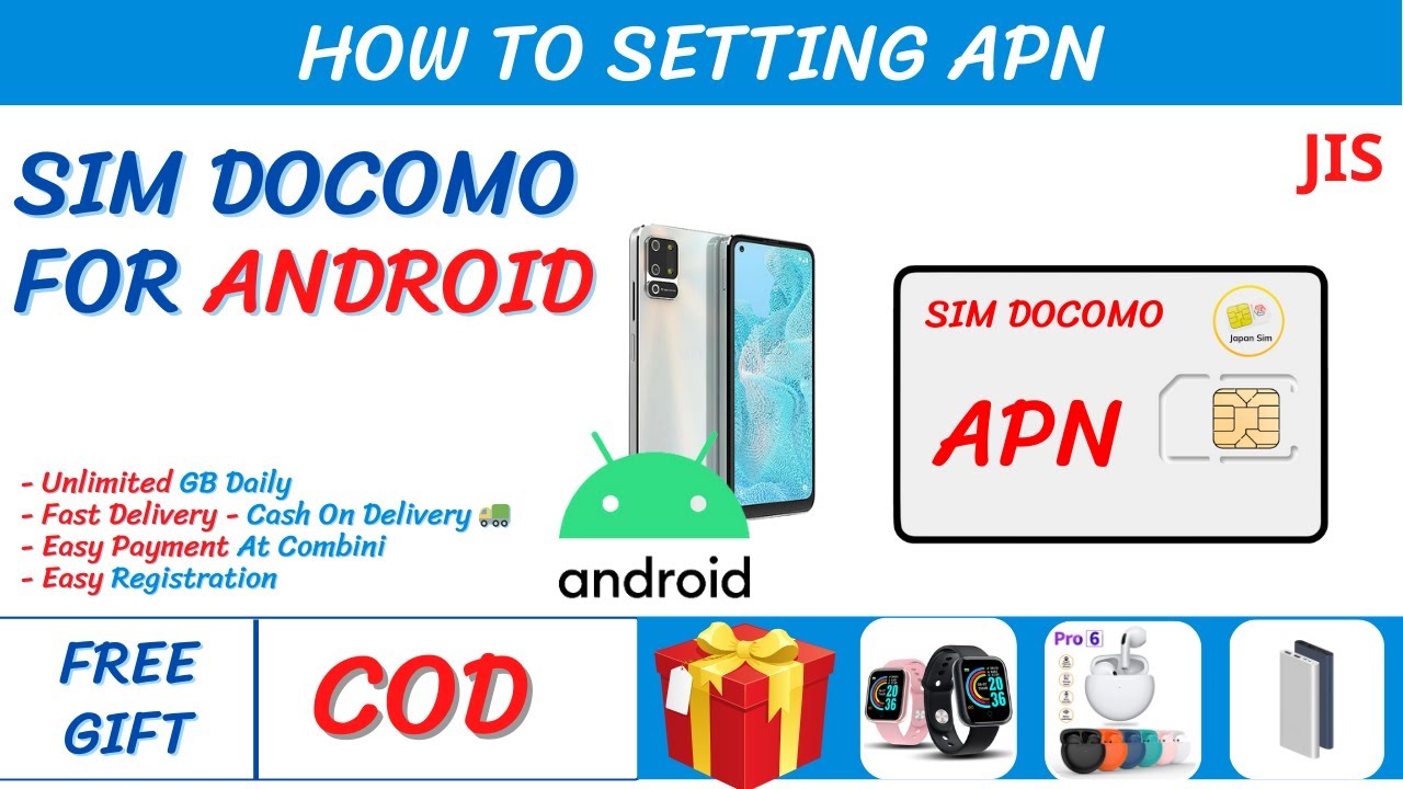 HOW TO SETTING APN SIM DOCOMO FOR ANDROID - Japan Sim #easycall #5mincallfree #7gb